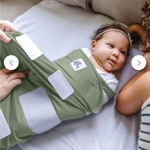 Ollie Swaddle Blanket - Forest Green